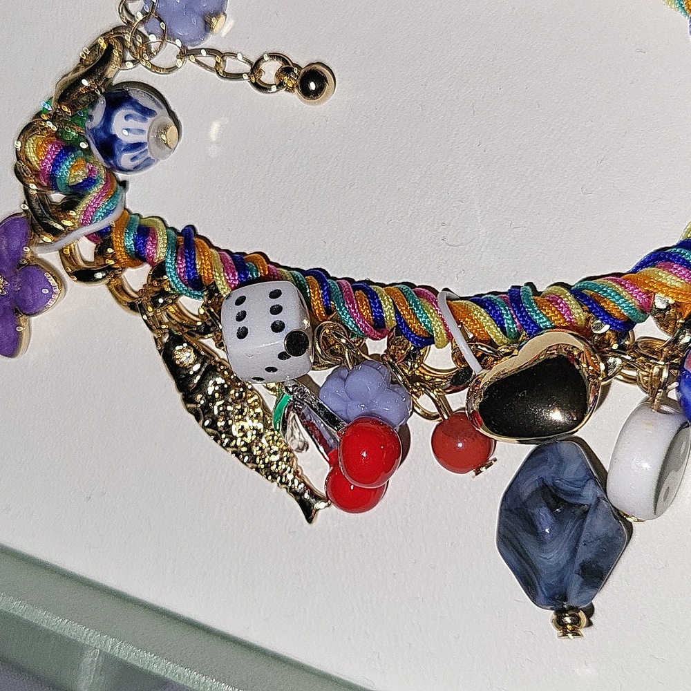 Atterri Multicolor Ceramic & Cubic Zirconia Bracelet Bnib ti - Picture 4 of 5